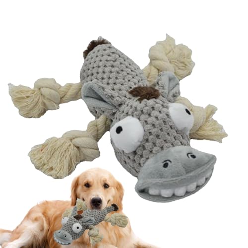 komsoup Hundespielzeug für Aggressive, Tierhundkauspielzeug - Crinkle Squeaky Toys Plush Tierform Stoffed Puppe | Süßer Hund Chewer Interactive Cotton Seiltierzubehör, um sie zu beschäftigen komsoup Hundespielzeug für Aggressive, Tierhundkauspielzeug - Crinkle Squeaky Toys Plush Tierform Stoffed Puppe | Süßer Hund Chewer Interactive Cotton Seiltierzubehör, um sie zu beschäftigen von komsoup