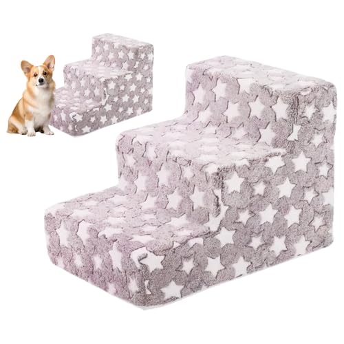 komsoup Hundetreppe - Mehrstufige Haustiertreppe Für Hunde Und Katzen - Abnehmbare rutschfeste Kletterrampe für Haustiere und waschbare Katzentreppe für Stuhl Sofa Bett und Fensterbänke im komsoup Hundetreppe - Mehrstufige Haustiertreppe Für Hunde Und Katzen - Abnehmbare rutschfeste Kletterrampe für Haustiere und waschbare Katzentreppe für Stuhl Sofa Bett und Fensterbänke im von komsoup