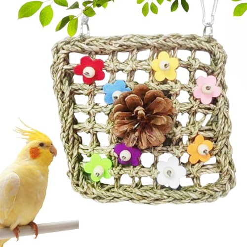 komsoup Vogelspielzeug Für Wellensittiche - Natürliches Farbenfrohes Vogelspielzeug,Schaukeln Sitzstangen, Kleintierzubehör Für Käfig, Klettern, Futtersuche, Voliere Zuhause & Garten von komsoup