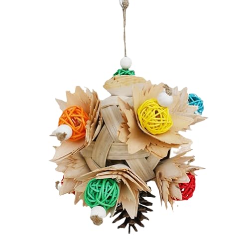 komsoup Vogelspielzeug für Conures, Papageienkaukugel - Hangable Shredder Ball,Training Spielzeug, Langeweile Buster für Papageien Cockatiel Conure Love Birds, kleine Haustiere Käfigzubehör komsoup Vogelspielzeug für Conures, Papageienkaukugel - Hangable Shredder Ball,Training Spielzeug, Langeweile Buster für Papageien Cockatiel Conure Love Birds, kleine Haustiere Käfigzubehör von komsoup