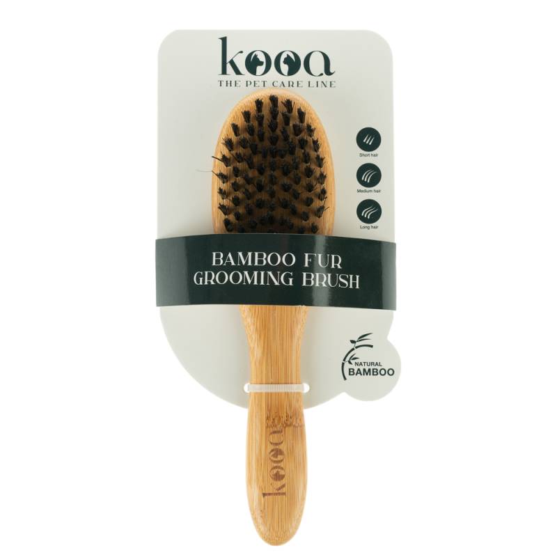kooa Fellpflegebürste aus Bambus - L 22 x B 6 cm von kooa