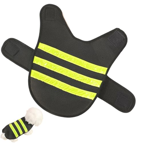 Warnweste Hund Verstellbar, Hunde Warnweste mit Reflektierenden, Sicherheitsweste Hund für Outdoor Aktivitäten Tag und Nacht (M) von Korsaot