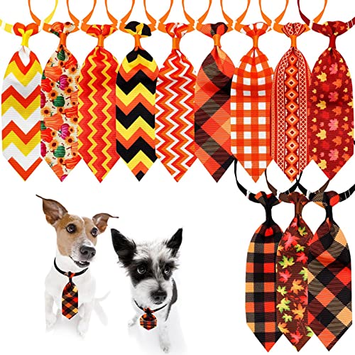 2 Stück Hundekrawatte | 12 Stück Hundehalsbänder Haustier sortierte verstellbare Krawatten Halloween Kostüme für kleine bis mittelgroße Hunde von kot-au
