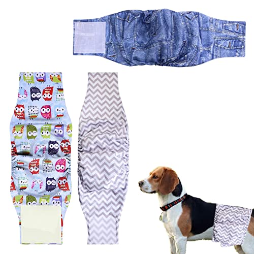 Bauchbänder für männliche Hunde, waschbar, für Hunde, bequeme Welpen, saugfähige Haustierwindeln, optionale Größen für kleine/mittelgroße/große Hunde von kot-au
