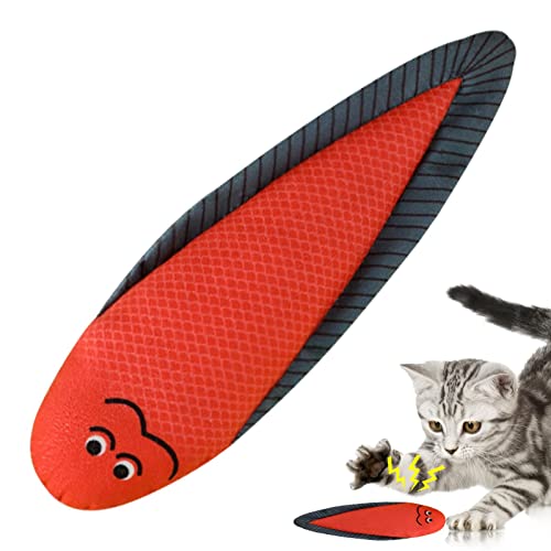 Fisch-Katzenspielzeug | Simuliertes Fischspielzeug für Katzen mit Klangpapier, interaktives Katzenspielzeug, Katzenminze-Spielzeug für Katzen, Welpen, Kätzchen, Frettchen und Kaninchen von kot-au