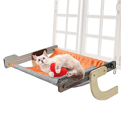 Katzen-Hängematte – Katzenfenster-Hängematte – Haustier-Ruhesitz, Sicherheits-Katzenfensterbett für große Katzen, bietet rundum 360° Sonnenbad für den Innenbereich von kot-au