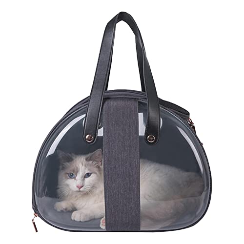 Tragbare Katzentragetasche, für kleine Katzen, transparente Tragetasche für kleine Tiere, atmungsaktiv, abnehmbar und faltbar Kot-au von kot-au
