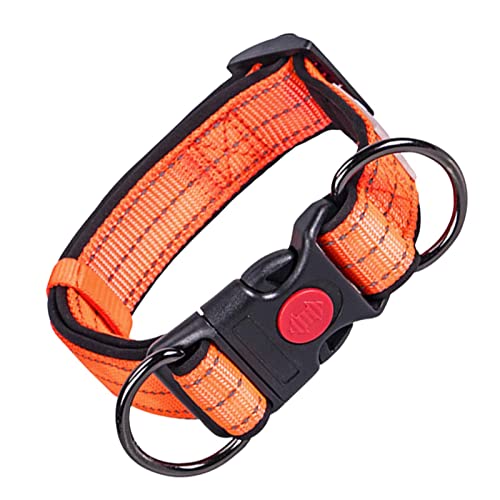 Verstellbares Hundehalsband | reflektierendes Hundehalsband mit Schnalle, verstellbares Sicherheits-Nylon-Halsband für kleine, mittelgroße Hunde, leuchtet im Dunkeln von kot-au
