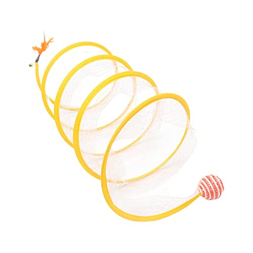 Gefaltetes Katzentunnel-Spielzeug, zusammenklappbarer Katzentunnel, interaktives Spielzeug für Haustiere, Federspiraltunnel, Federspielzeug, rundes, Ball Gefaltetes Katzentunnel-Spielzeug, zusammenklappbarer Katzentunnel, interaktives Spielzeug für Haustiere, Federspiraltunnel, Federspielzeug, rundes, Ball von kowaku