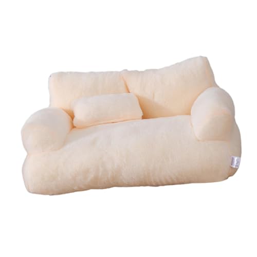 Haustiersofa, Katzensofa, Couch, tragbares Haustierbett, Abnehmbarer Bezug, rutschfeste Unterseite, waschbare Hundecouch, Hundebetten für Hauskatzen, Beige Haustiersofa, Katzensofa, Couch, tragbares Haustierbett, Abnehmbarer Bezug, rutschfeste Unterseite, waschbare Hundecouch, Hundebetten für Hauskatzen, Beige von kowaku