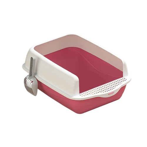 Oben offene Katzentoilette, hoch, liefert abnehmbare, große, halbgeschlossene, schmutzabweisende, erhöhte Katzentoilette, ROSA Oben offene Katzentoilette, hoch, liefert abnehmbare, große, halbgeschlossene, schmutzabweisende, erhöhte Katzentoilette, ROSA von kowaku