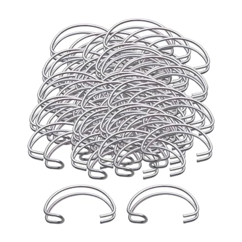 kowaku 100 x Käfigtürhaken aus Stahldraht für Hühner- und Entenkäfige zur Zuchtausrüstung, 50mm von kowaku