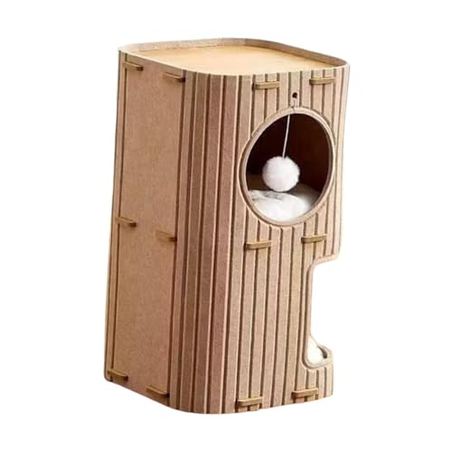 kowaku 2-stöckiges Katzenbett, Höhle, geschlossenes Bett, abgedeckter Tunnel, Katzenhaus für mehrere Katzen, Kamel von kowaku