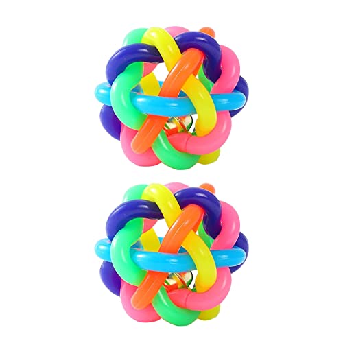 kowaku 2X Leichte Gummibälle Puppy Quietschendes Spielzeug Interaktives Hundespielzeug für Das Kautraining, 5.5CM von kowaku