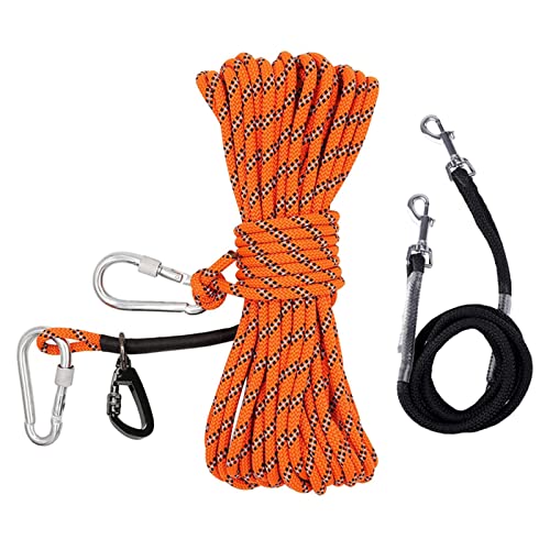 kowaku 50 Fuß Hundewagen Kabelkarabiner Seilzug Leichtlauf Tragbar Verlegbar Training für Outdoor Aktivitäten Camping kowaku 50 Fuß Hundewagen Kabelkarabiner Seilzug Leichtlauf Tragbar Verlegbar Training für Outdoor Aktivitäten Camping von kowaku