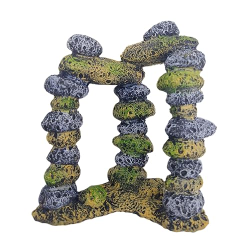 kowaku Aquarium-Dekoration, Ornament aus Kunstharz mit, Versteckhöhle, Felshöhle, Aquarium-Steinstatue für den Tisch, Heimdekoration, Stil b kowaku Aquarium-Dekoration, Ornament aus Kunstharz mit, Versteckhöhle, Felshöhle, Aquarium-Steinstatue für den Tisch, Heimdekoration, Stil b von kowaku