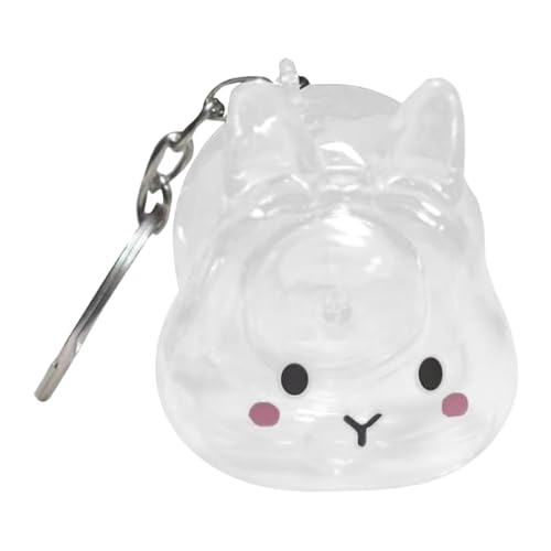 kowaku Aufbewahrungsbehälter für Kaninchenhaare, Tierhaarhalter, süßes Haustier-Gedenkgeschenk, Andenken, transparente, Errötendes Kaninchen von kowaku