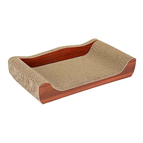 kowaku Cat Scratcher Cardboard Cat Toy, Cat Scratch Bed Furniture Protector, Grinding Claw Pet Bed Cat Sofa for Indoor Cats Rest, Brown 61cmx30cmx11cm kowaku Cat Scratcher Cardboard Cat Toy, Cat Scratch Bed Furniture Protector, Grinding Claw Pet Bed Cat Sofa for Indoor Cats Rest, Brown 61cmx30cmx11cm von kowaku