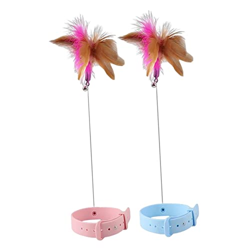 kowaku Cat Teaser mit Bell Neck Wrap IQ Verbesserungs Teasing Stab für Indoor Katzen, Die Trainieren, 1 Stück Rosa 1 Stück Blau kowaku Cat Teaser mit Bell Neck Wrap IQ Verbesserungs Teasing Stab für Indoor Katzen, Die Trainieren, 1 Stück Rosa 1 Stück Blau von kowaku