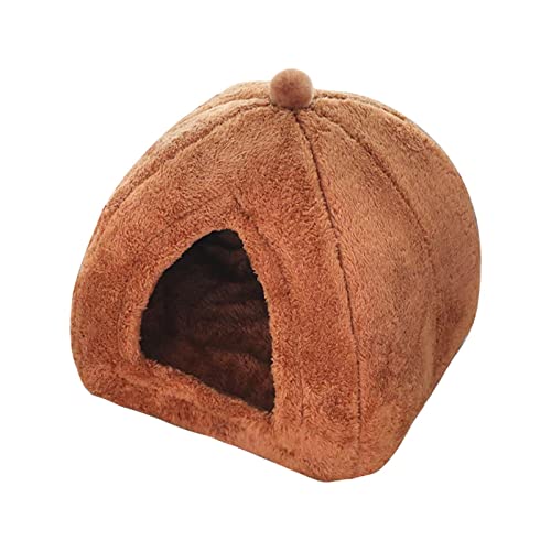 kowaku Dreieckiges Höhlen-Schlafbett mit rutschfester Unterseite, Welpenzelt, bequemes Haustierbett, Kätzchenhaus, weiche Ruhe, Braun, L kowaku Dreieckiges Höhlen-Schlafbett mit rutschfester Unterseite, Welpenzelt, bequemes Haustierbett, Kätzchenhaus, weiche Ruhe, Braun, L von kowaku