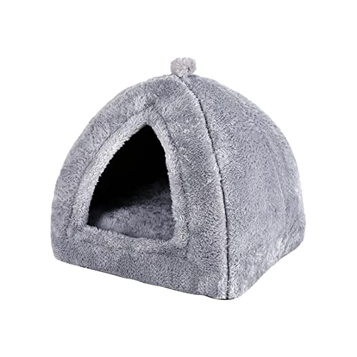 kowaku Dreieckiges Höhlen-Schlafbett mit rutschfester Unterseite, Welpenzelt, bequemes Haustierbett, Kätzchenhaus, weiche Ruhe, grau, L kowaku Dreieckiges Höhlen-Schlafbett mit rutschfester Unterseite, Welpenzelt, bequemes Haustierbett, Kätzchenhaus, weiche Ruhe, grau, L von kowaku