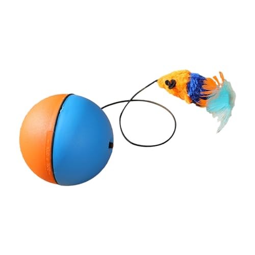 kowaku Elektrischer Katzenball, automatisch, rollender Ball, Spielzeug mit Federmaus, intelligenter interaktiver Ball, Spielzeug, Katzenspielzeug, Mausspielzeug für den Innenbereich, für Katzen, kowaku Elektrischer Katzenball, automatisch, rollender Ball, Spielzeug mit Federmaus, intelligenter interaktiver Ball, Spielzeug, Katzenspielzeug, Mausspielzeug für den Innenbereich, für Katzen, von kowaku