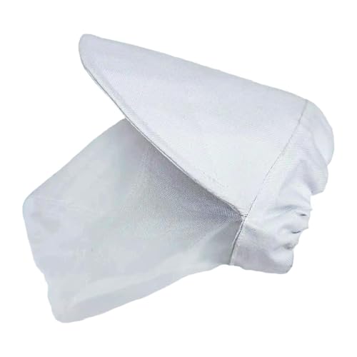 kowaku Field Guard für Hunde Gesichtsschutz Outdoor Zubehör Hundekappe Atmungsaktiv Bequem Hundekopfnetz Mesh Hundekopfbedeckung, Weiß XL von kowaku