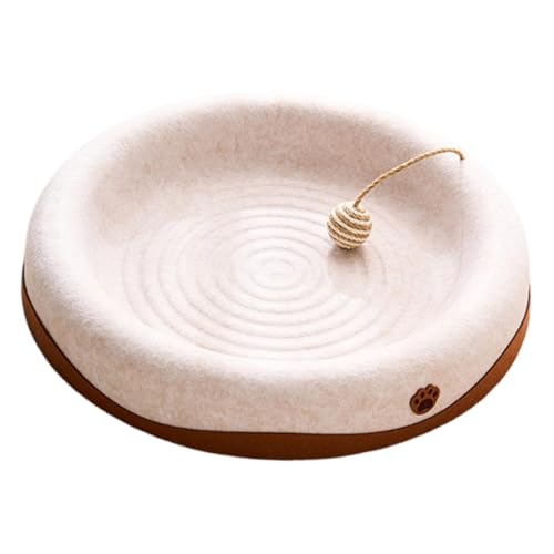 kowaku Filz Kratzmatte für Katzen, Nickerchenbereich, Spielzone, Atmungsaktiv, Umdrehbar mit Juteball, Weiße Runde kowaku Filz Kratzmatte für Katzen, Nickerchenbereich, Spielzone, Atmungsaktiv, Umdrehbar mit Juteball, Weiße Runde von kowaku