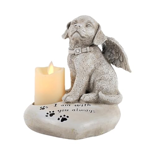 kowaku Gartenfigur für Hunde, Kunstharz, Gedenkstatue, mit LED-Kerze, Haustier-Gedenkgeschenk, verstorbenes Geschenk, Hunde-Gedenkgeschenk kowaku Gartenfigur für Hunde, Kunstharz, Gedenkstatue, mit LED-Kerze, Haustier-Gedenkgeschenk, verstorbenes Geschenk, Hunde-Gedenkgeschenk von kowaku