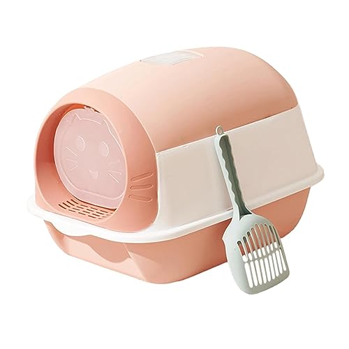kowaku Geschlossene und abgedeckte Katzentoilette mit Kapuze Katzentoilette Spritzwassergeschützte große Katzentoilette mit Tür Kitty Katzentoilette für mittelgroße große Katzen, Rosa Weiß kowaku Geschlossene und abgedeckte Katzentoilette mit Kapuze Katzentoilette Spritzwassergeschützte große Katzentoilette mit Tür Kitty Katzentoilette für mittelgroße große Katzen, Rosa Weiß von kowaku