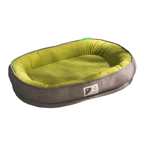 kowaku Grün-graues Hundebett Hundesofa rutschfeste Unterseite Couch weiche Zwinger Pad Haustierbett rutschfeste Haustier-Schlafmatte für Kätzchen mittelgroße Hunde Welpen, 60 x 48 cm von kowaku