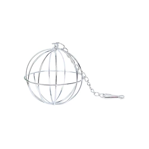 kowaku Hängender Futterspender Spielzeug Heu Feeder Ball Reise 8 cm Durchmesser Haustiere Futterspender Edelstahl Grashalter für Kaninchen Vögel Ratten von kowaku