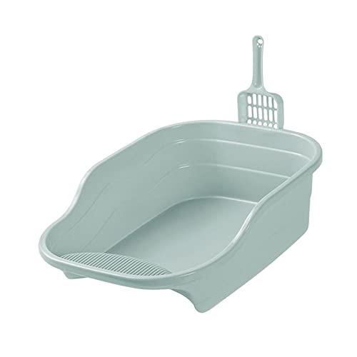 kowaku Halb geschlossene Katzentoilette, Anti-Spritz-Sandkasten, Behälter für Katzen, hohe Seiten, Katzentoilette, Haustier-Katzentoilette, Blau kowaku Halb geschlossene Katzentoilette, Anti-Spritz-Sandkasten, Behälter für Katzen, hohe Seiten, Katzentoilette, Haustier-Katzentoilette, Blau von kowaku
