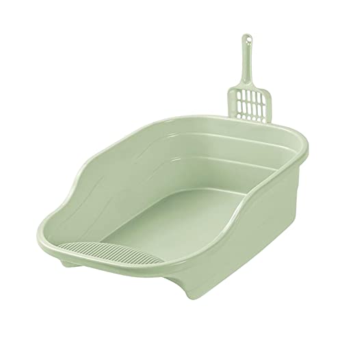kowaku Halb geschlossene Katzentoilette, Anti-Spritz-Sandkasten, Behälter für Katzen, hohe Seiten, Katzentoilette, Haustier-Katzentoilette, Grün kowaku Halb geschlossene Katzentoilette, Anti-Spritz-Sandkasten, Behälter für Katzen, hohe Seiten, Katzentoilette, Haustier-Katzentoilette, Grün von kowaku