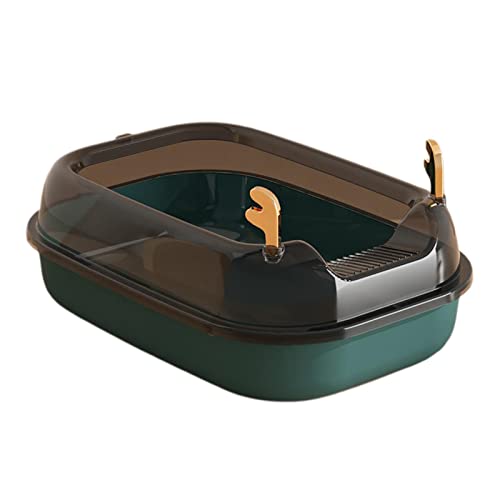 kowaku Halb geschlossene Katzentoilette, abnehmbarer Sandkasten, Anti-Spritzen, langlebiges Töpfchen-WC für kleine Tiere, erwachsene Katzen, Kätzchenbedarf, Grün kowaku Halb geschlossene Katzentoilette, abnehmbarer Sandkasten, Anti-Spritzen, langlebiges Töpfchen-WC für kleine Tiere, erwachsene Katzen, Kätzchenbedarf, Grün von kowaku