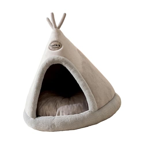 kowaku Halb geschlossenes Haustier Katzennest Katzenbett Höhle Weihnachten Ornament Indoor Katzen Snooze Katzenzelt Selbstwärmend für Katzen Welpen Hund, Grau kowaku Halb geschlossenes Haustier Katzennest Katzenbett Höhle Weihnachten Ornament Indoor Katzen Snooze Katzenzelt Selbstwärmend für Katzen Welpen Hund, Grau von kowaku