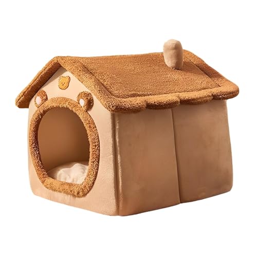 kowaku Halbgeschlossenes Hunde- und Katzennest, Haustier-Höhlenzelt für Katzen im Innenbereich, Cartoon, abnehmbarer warmer Winter-Zwinger, 40cmx35cmx38cm kowaku Halbgeschlossenes Hunde- und Katzennest, Haustier-Höhlenzelt für Katzen im Innenbereich, Cartoon, abnehmbarer warmer Winter-Zwinger, 40cmx35cmx38cm von kowaku