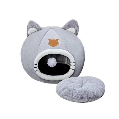 kowaku Halbgeschlossenes Katzennest, Katzenbett, Zwinger, weich, schlafend, beruhigend, Schlummerbett, selbstwärmendes Katzenzelt, Höhle für Welpen, S kowaku Halbgeschlossenes Katzennest, Katzenbett, Zwinger, weich, schlafend, beruhigend, Schlummerbett, selbstwärmendes Katzenzelt, Höhle für Welpen, S von kowaku