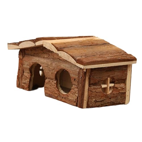 kowaku Hamster-Holzhaus, Hamster-Versteck, Ruhehütte, Spielkäfig, Zubehör, Aktivitätsspielzeug für Mäuse, Ratten, Rennmäuse, Hamster kowaku Hamster-Holzhaus, Hamster-Versteck, Ruhehütte, Spielkäfig, Zubehör, Aktivitätsspielzeug für Mäuse, Ratten, Rennmäuse, Hamster von kowaku