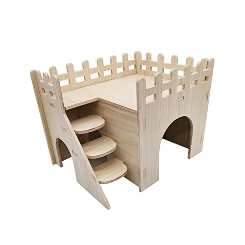kowaku Hamsterhaus Käfig Übungsspielzeug Nesting Villa Spielplatz für Rattenmeerschweinchen, 20 cm x 15 cm x 15 cm von kowaku