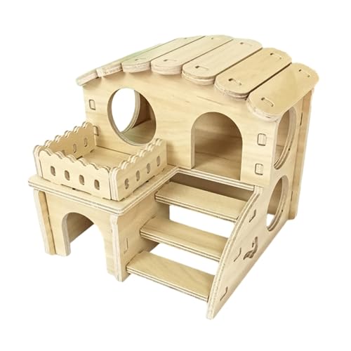 kowaku Hamsterhaus aus Holz, kleines Haustier-Schloss, Kleintier-Lebensraum, Dekoration, waschbares Hamster-Versteck für Rennmäuse, Zwergmäuse, Stil A kowaku Hamsterhaus aus Holz, kleines Haustier-Schloss, Kleintier-Lebensraum, Dekoration, waschbares Hamster-Versteck für Rennmäuse, Zwergmäuse, Stil A von kowaku