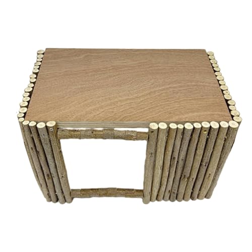 Hamsterversteck aus Holz, Versteckhaus für kleine Tiere, geräumige Käfigdekoration, Meerschweinchenhaus, Käfig-Kauspielzeug für kleine Tiere, 31.5 cm x 20.5 cm x 19 cm Hamsterversteck aus Holz, Versteckhaus für kleine Tiere, geräumige Käfigdekoration, Meerschweinchenhaus, Käfig-Kauspielzeug für kleine Tiere, 31.5 cm x 20.5 cm x 19 cm von kowaku