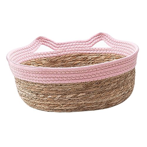 kowaku Handgewebter Katzenbettkorb, Katzenschlafbett, handgefertigtes Loungebett, Katzenkratzmatte, Kratzkörbe für den Haushalt, Krallen schärfen, Welpe, Rosa M kowaku Handgewebter Katzenbettkorb, Katzenschlafbett, handgefertigtes Loungebett, Katzenkratzmatte, Kratzkörbe für den Haushalt, Krallen schärfen, Welpe, Rosa M von kowaku