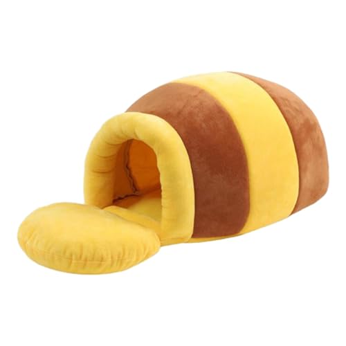 kowaku Haustier-Katzenbett, Honigtopfform, Zwinger, Winter, warm, rutschfeste Unterseite, Haustier-Schlafbetthöhle, L kowaku Haustier-Katzenbett, Honigtopfform, Zwinger, Winter, warm, rutschfeste Unterseite, Haustier-Schlafbetthöhle, L von kowaku