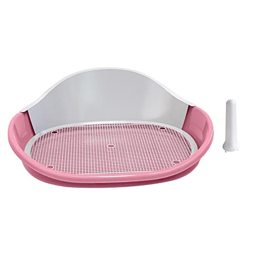 kowaku Haustier-Trainings-Toiletten-Tablett, Urinal-Toilette, Töpfchentrainer, mit Harnsäule, Hunde-Toilette, für Kaninchen, Katzen, Haustierprodukte, Rosa kowaku Haustier-Trainings-Toiletten-Tablett, Urinal-Toilette, Töpfchentrainer, mit Harnsäule, Hunde-Toilette, für Kaninchen, Katzen, Haustierprodukte, Rosa von kowaku