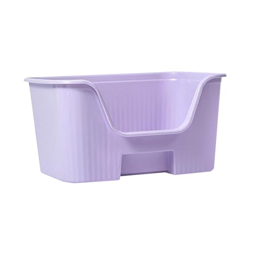 kowaku Haustiertoiletten mit hohen Seiten, großes Katzentoilettenbecken, halbgeschlossene Haustiertoilette für Hauskatzen, Hamster, Kätzchen, Violett ohne Rad kowaku Haustiertoiletten mit hohen Seiten, großes Katzentoilettenbecken, halbgeschlossene Haustiertoilette für Hauskatzen, Hamster, Kätzchen, Violett ohne Rad von kowaku