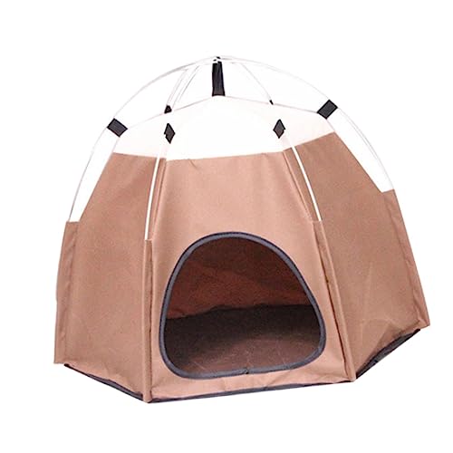 kowaku Haustierzelt, Katzenhaus, rutschfeste Ausrüstung, Hundehütte, Katzenschlafbett, kleines Hundebett für Haushaltsruhe, Aktivitätszentrum, Welpen, kleine, mittelgroße Hunde, Braun kowaku Haustierzelt, Katzenhaus, rutschfeste Ausrüstung, Hundehütte, Katzenschlafbett, kleines Hundebett für Haushaltsruhe, Aktivitätszentrum, Welpen, kleine, mittelgroße Hunde, Braun von kowaku