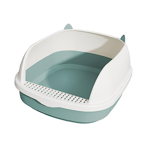 kowaku Hochseitige Katzentoilette, Haustiertoilette, Katzentöpfchen, halboffen, tragbar, Tiefe Toilette, Bettpfanne, Bettpfanne, Katzentöpfchen, Toilette für, blaues S kowaku Hochseitige Katzentoilette, Haustiertoilette, Katzentöpfchen, halboffen, tragbar, Tiefe Toilette, Bettpfanne, Bettpfanne, Katzentöpfchen, Toilette für, blaues S von kowaku
