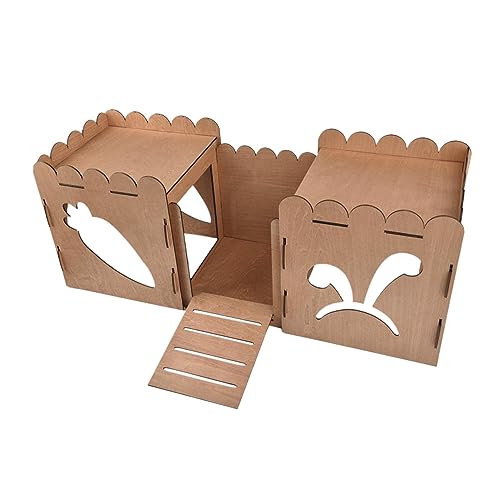 kowaku Hölzernes Kaninchenschloss Versteck Meerschweinchen Versteck Haus mit Treppe Käfig Dekor Stall Kleintierhaus Bett für Rennmäuse Häschen Schlafen Verstecken kowaku Hölzernes Kaninchenschloss Versteck Meerschweinchen Versteck Haus mit Treppe Käfig Dekor Stall Kleintierhaus Bett für Rennmäuse Häschen Schlafen Verstecken von kowaku