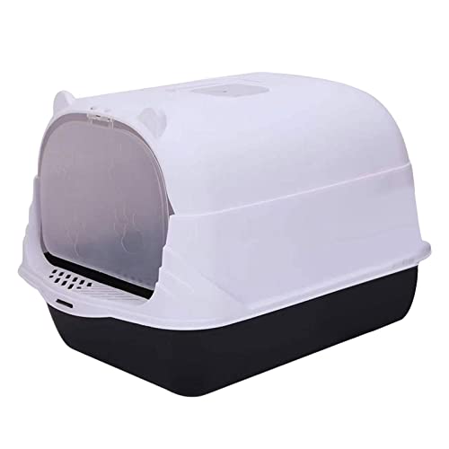 kowaku Hohe Seiten-Katzentoilette, geschlossen, Töpfchen-WC, Kätzchen, inklusive Löffel, Bettpfanne, Kapuze, Katzentoilette, für Hamster, Innenbereich, Katzen, Kätzchen, Kaninchen, Schwarz kowaku Hohe Seiten-Katzentoilette, geschlossen, Töpfchen-WC, Kätzchen, inklusive Löffel, Bettpfanne, Kapuze, Katzentoilette, für Hamster, Innenbereich, Katzen, Kätzchen, Kaninchen, Schwarz von kowaku